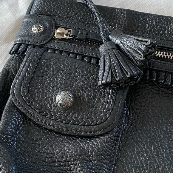 Brighton Crossbody with Ruffle Trim pebbled leather bag - Picture 4 of 15